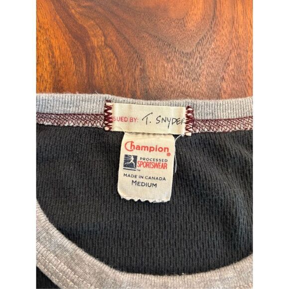 Todd Snyder x Champion Men’s Dark Storm Long Sleeve Thermal Shirt Size Medium - Picture 5 of 7